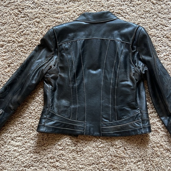 Harley Davidson Genuine Leather Distressed Leather Jacket - Picture 4 of 5